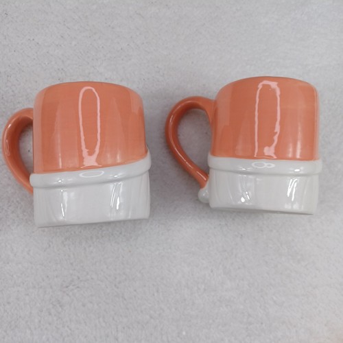 Lot Of Two Black Santa Mugs HGTV Home Collection New - Picture 6 of 9