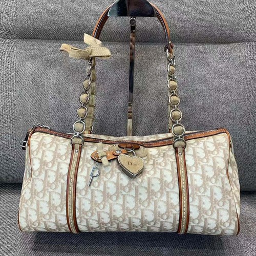 Dior Diorissimo Boston Romantic PVC Bag Monogram  handbag rare 100%authentic