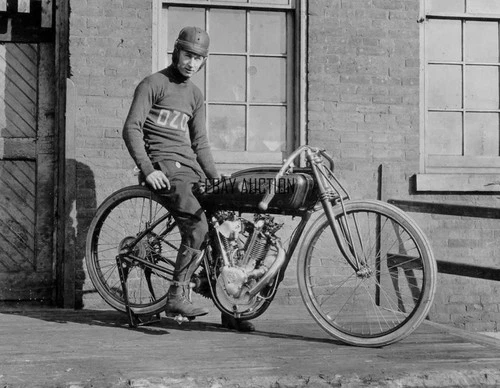 Reading Standard works racer RAY CREVISTON 1921 Cyclone powered press photo