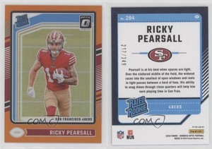 2024 Panini Donruss Optic Rated Orange Prizm /249 Ricky Pearsall #284 Rookie RC