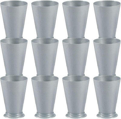 Mint Julep Cups Silver Disposable Plastic - Set of 12 Premium 10Oz Cups for Kent