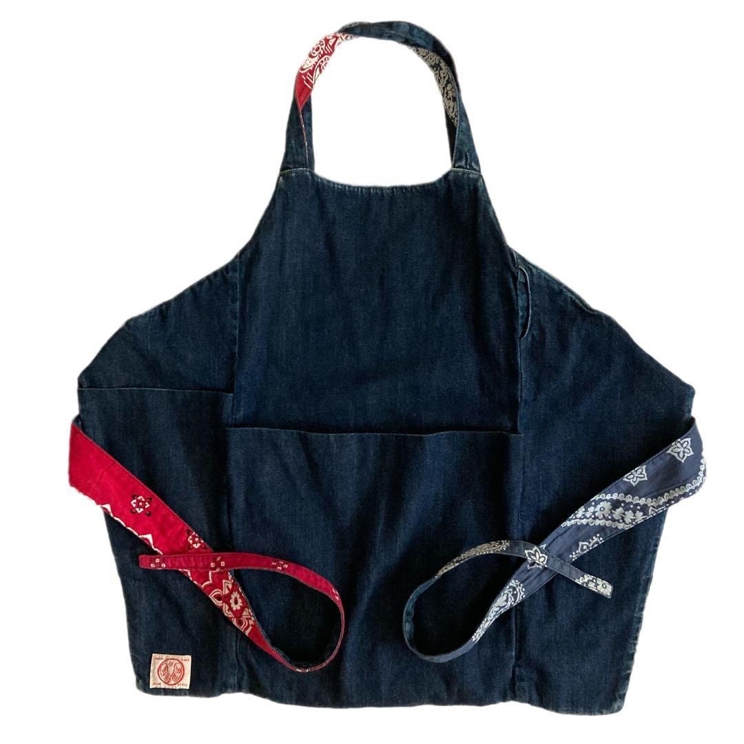 KAPITAL Patchwork Remake Denim Apron Reversible - image 4