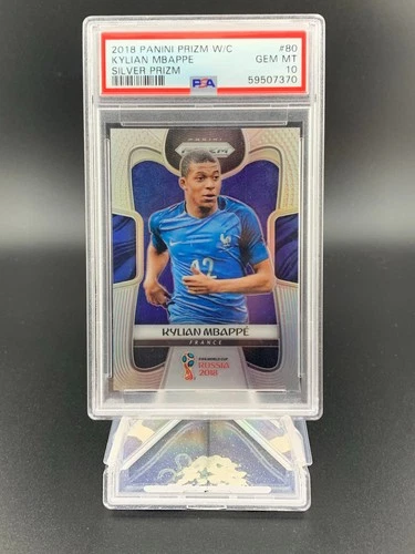 2018 Panini Prizm World Cup Kylian Mbappe #80 Silver PSA 10