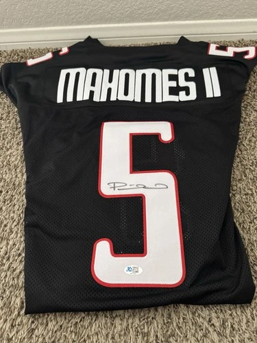 Patrick Mahomes signed custom XL Texas Tech Jersey 5 Star Cert COA. NCAA NFL KC