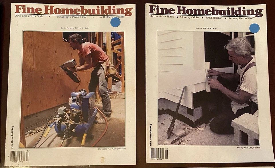 Lot 10 Magazines FINE HOMEBUILDING  1987 - 1994 Foto 3 de 4