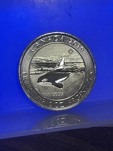 2019 $10 Canada 2oz Silver ORCA Whale .9999 Fine Silver Coin