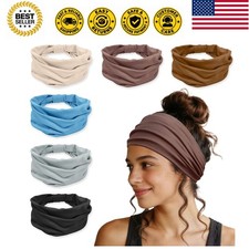 Wide Headbands for Women, 6 Pack Fashion Knotted Hair Bands Daily Use
