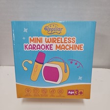 Reoslar Mini Viola Macchina Karaoke Wireless Bambini Bluetooth 2 Microfoni NUOVO