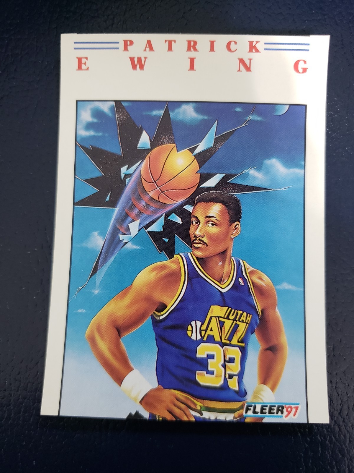 Patrick Ewing Karl Malone MISCUT 1991 Fleer Pro Visions Oddball