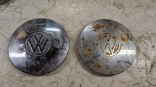 Set Of 2 Vintage Volkswagon Chrome Hubcaps 6 Set Of 2 Vintage Volkswagon Chrome Hubcaps 6