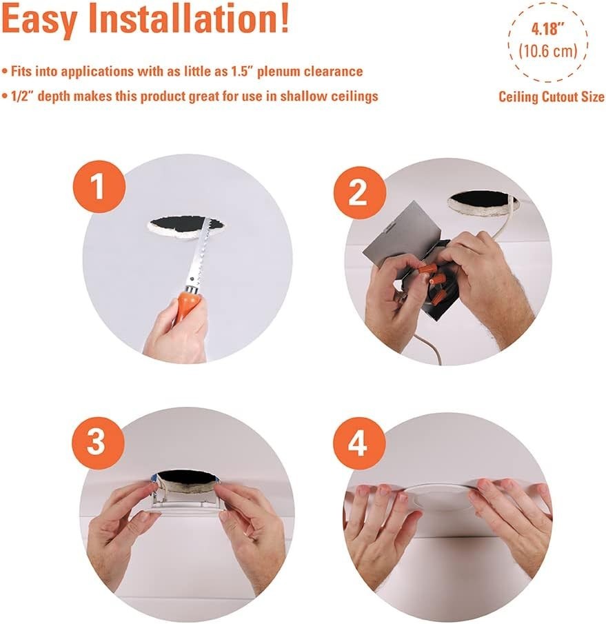 HALO HLBE 4" Ultra-Thin Downlight 3000K Fixed CCT LED Recessed Light 12pc