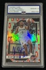 2024 Panini Prizm WNBA Signed Kelsey Mitchell WNBA Logo Autographed PSA 10 Auto!