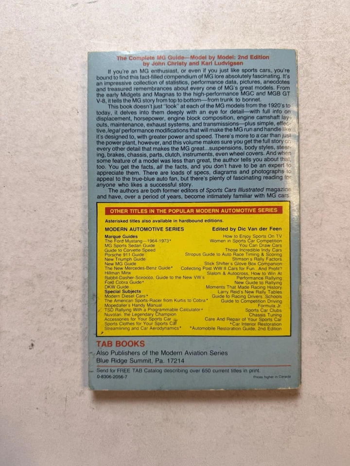 MG TD TF MGB 1934-1980 Manual de reparación de servicio de taller DYI Guía de mantenimiento Motor Foto 2 de 4