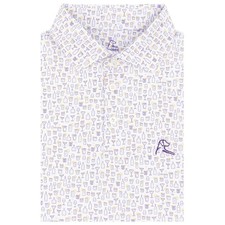 Rhoback Cocktail Of Cocktails Polo White Men  s XL Golf Shirt Stretch UPF50