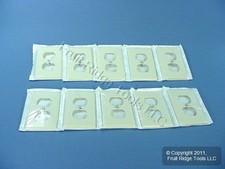 Leviton 82003 Almond 1-Gang Duplex Outlet Plastic Standard Wallplate Cover 10pcs