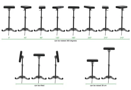 Tattoo arm rest stand Tattoo Arm Stand hand rest Tattoo Adjustable Black image 8