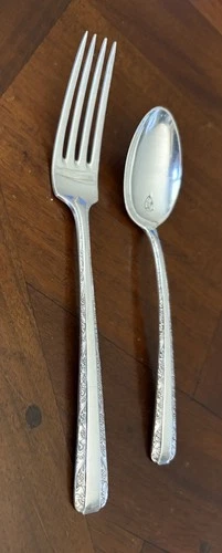 Vintage Towle Candlelight  Sterling Silver  6” Teaspoon & 7” Dinner Fork 70g