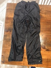 Vintage Nike Y2K Windbreaker Pants Womens Sm/ JR Boys Sz M Black Vtg 2000s