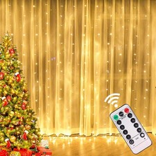 300 LED Curtain Fairy Lights USB String Lights with Remote Xmas Party Wedding US