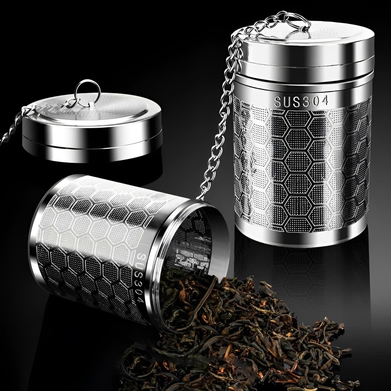 Infuser Extra Fine Mesh Loose Leaf Strainer Chain Hook