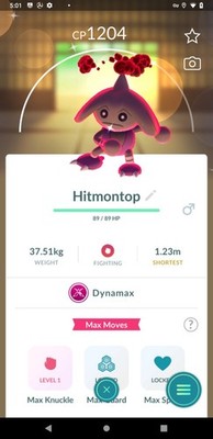   Shiny Dynamax Hitmontop |Tr de 20K Dust | P T C
