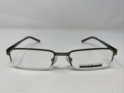 Essential Eyewear EN 5683 BROWN 51-17-135 Metal Half Rim Eyeglasses Frame  F26