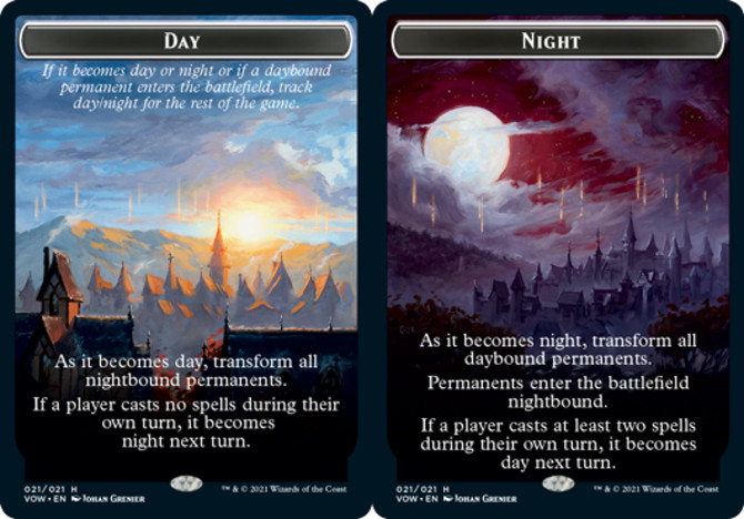 Day // Night Token~021/021~NM~(VOW) - Innistrad Crimson Vow~MTG