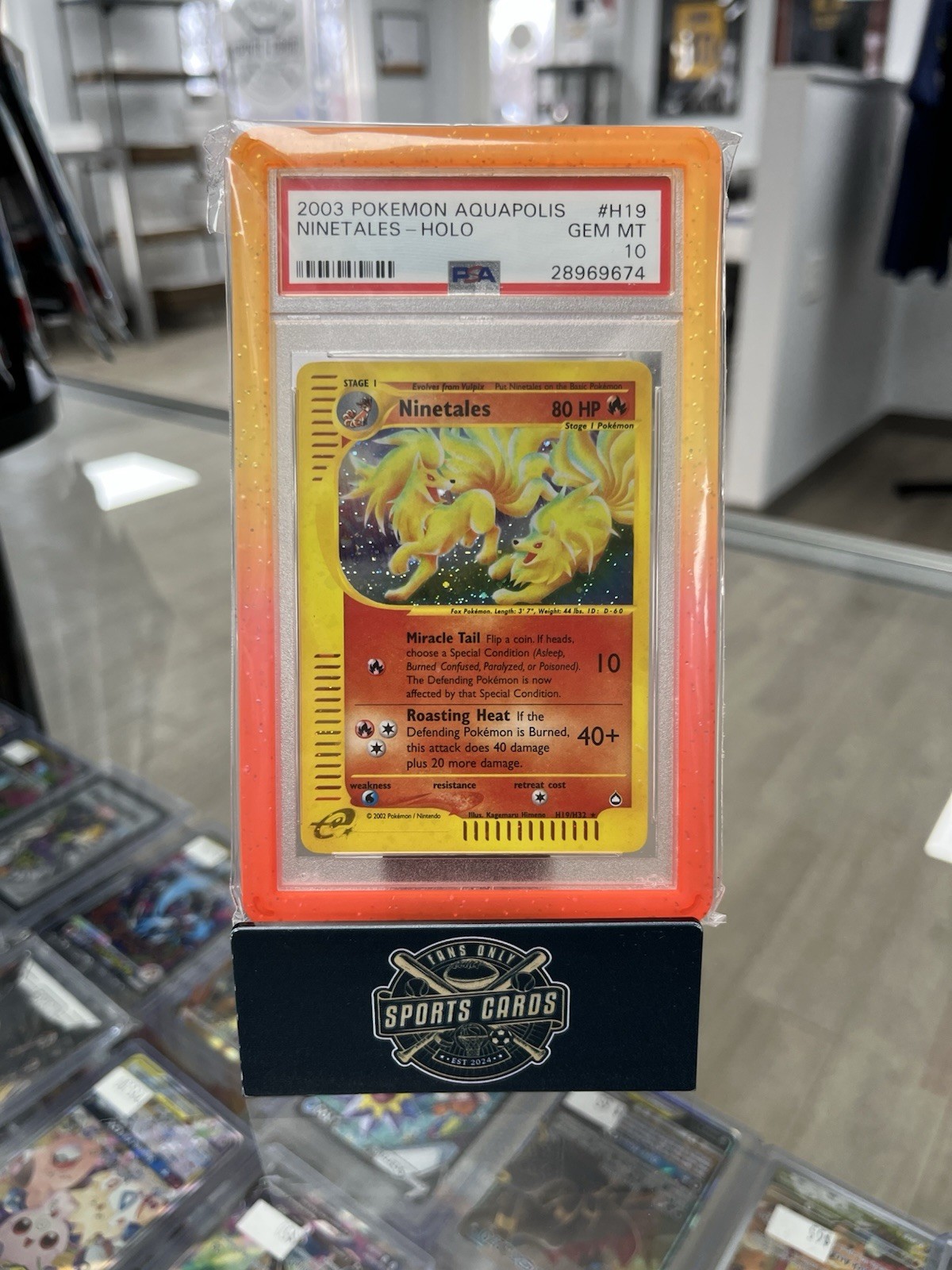 2003 POKEMON AQUAPOLIS #H19 NINETALES-HOLO Gem Mint 💎PSA 10