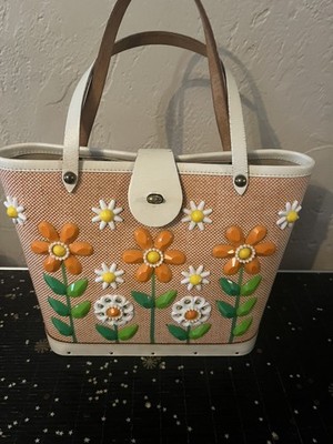 Enid Collins of Texas Les Fleurs Canvas Tote Bag