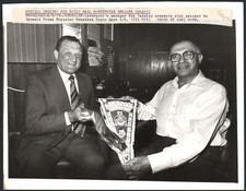 Menachem Begin meet Bob Paisley Liverpool Manager, Apr 6 1979 ISRAEL