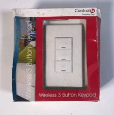 Control4 Control 4 KPZ-3B1 ZigBee Wireless 3 Button Keypad - White - New