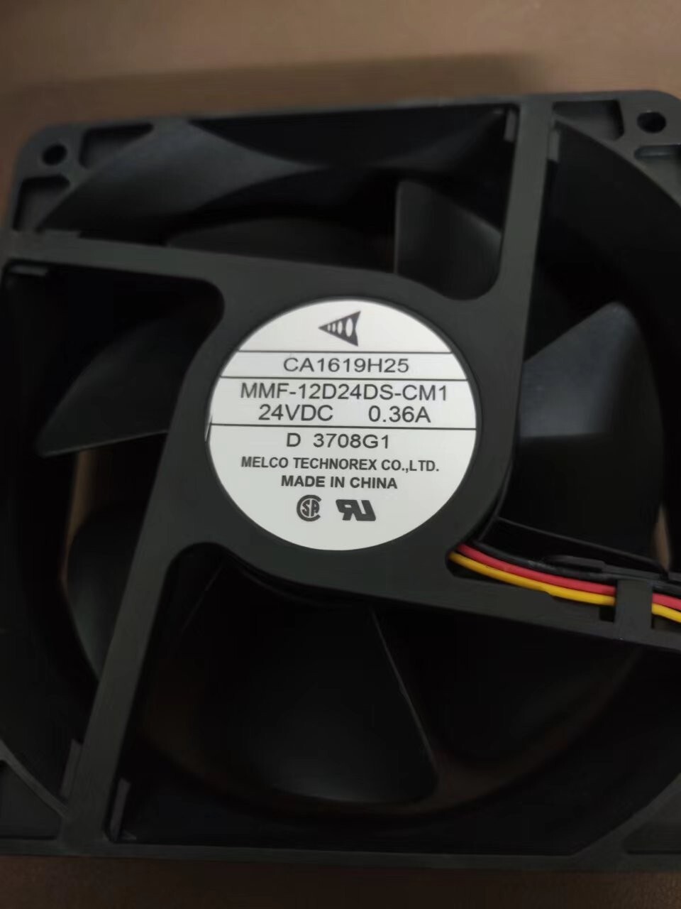 1 PCS  MELCO  FAN  CA1619H25 MMF-12D24DS-CM1  DC 24V 0.36A  120*120*38 3 Pin #