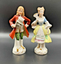 German Lady and Gent Numbered Porcelain Figurines