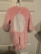 Plush Pink Pig Hooded Costume Baby Toddler Size 12-24 Months