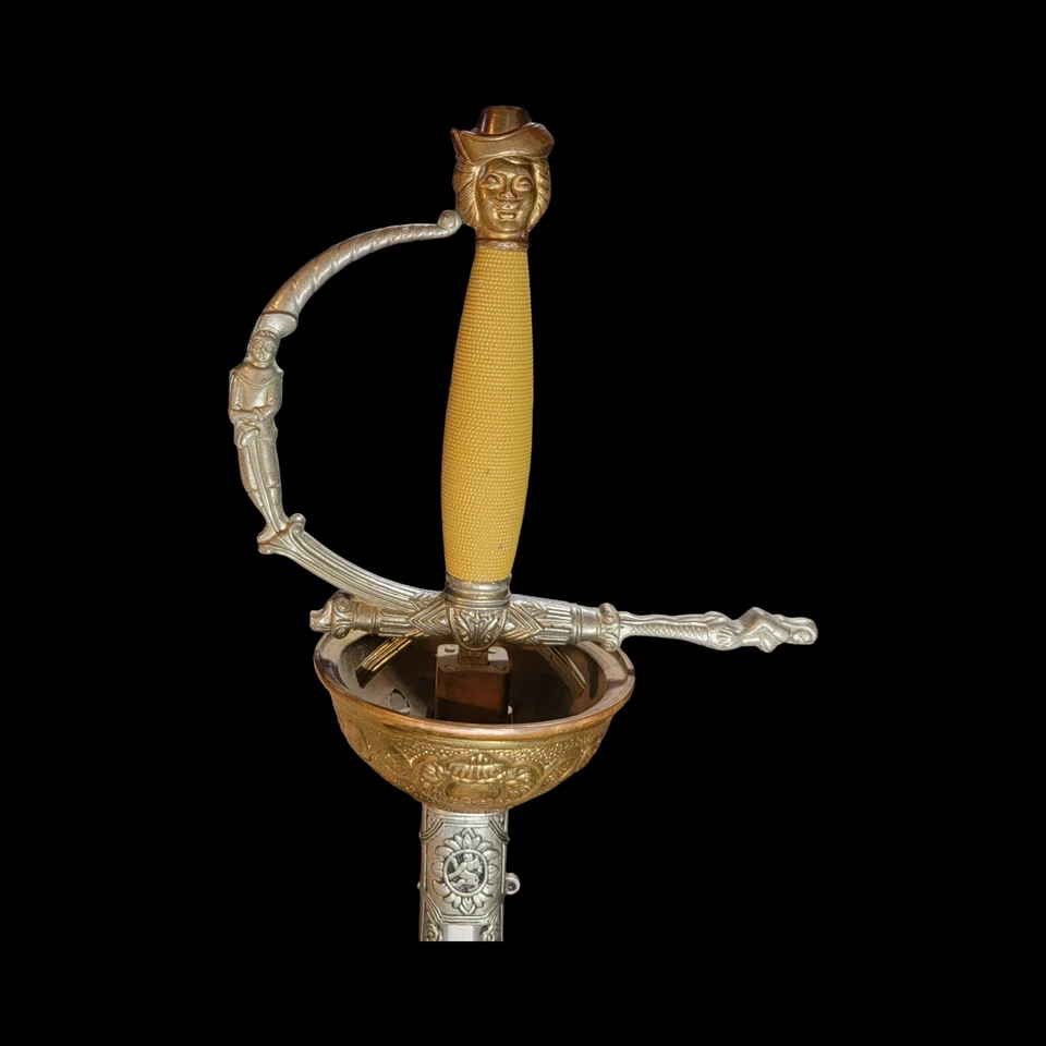 COSPLAY 36" PIRATA/MOSQUETEROS 3LB 36 PULGADAS HERMOSA EXHIBICIÓN ESPADA/RAPADERA Foto 4 de 4