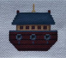Melissa Shirley Birdhouse Handpainted Needlepoint Canvas 24 Ct. Boat Birds 294-G
