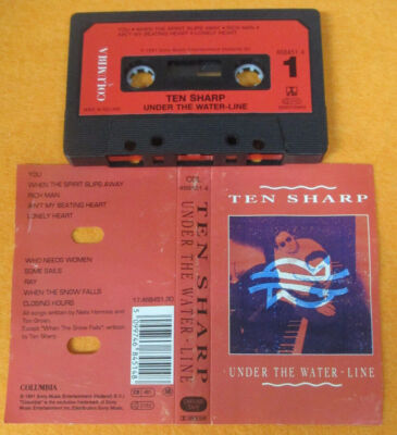 MC TEN SHARP Under the water line 1991 holland COLUMBIA 468451 4 no cd lp vhs*