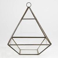 Zinc And Glass Pyramid Shaped Terrarium Candle Holder Lantern Glasshouse Planter Zinc And Glass Pyramid Shaped Terrarium Candle Holder Lantern Glasshouse Planter