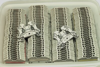 (114) Unused # WDU 2.5  Weidmuller Terminal Blocks, with (4)  WAP/2.5 end plates