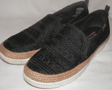 BOBS by Skechers Hi-Crisp Meadow Slip On Espadrilles Sz.7.5 Black 113990