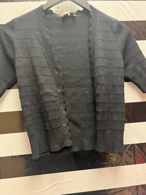 Women NWT ''Sandro'' blk cropped cardigan style sweater. size 2