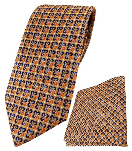 TigerTie - schmale Designer Krawatte in blau dunkelblau gestreift