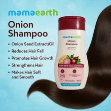 Mamaearth Hair Fall Control Hair Growth Smooth Soft Vitamin E Onion Shampoo 50ml