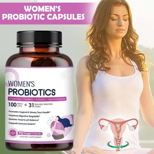 90 X Vaginal Probiotics for Women pH Balance Prebiotics Lactobacillus Capsu Y7K9 - Picture 7 of 11