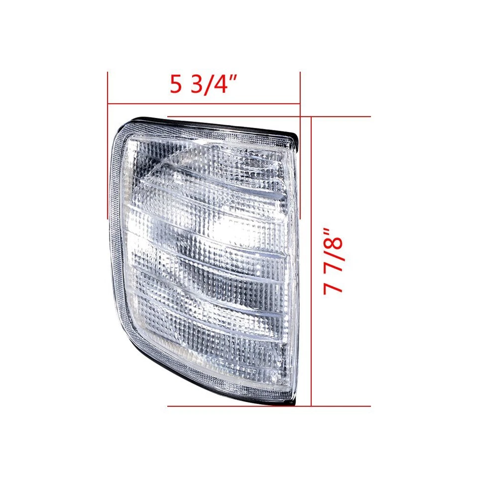 Прозрачные угловые фары парковочный сигнал поворота для 85-95 Mercedes Benz E-класса W124 (2) - Изображение 2 из 4