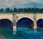 Earl Mayan Painting Of A French Bridge On Paper — photo 2