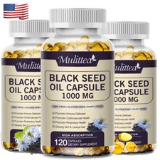 360Capsules Black Seed Oil 1000mg Premium Cold Pressed Premium BlackSeed