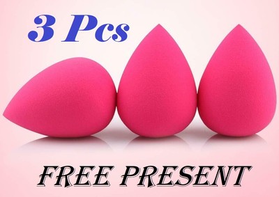3 Pcs Makeup beauty sponge, make up blender, makeup brushes, face foundation