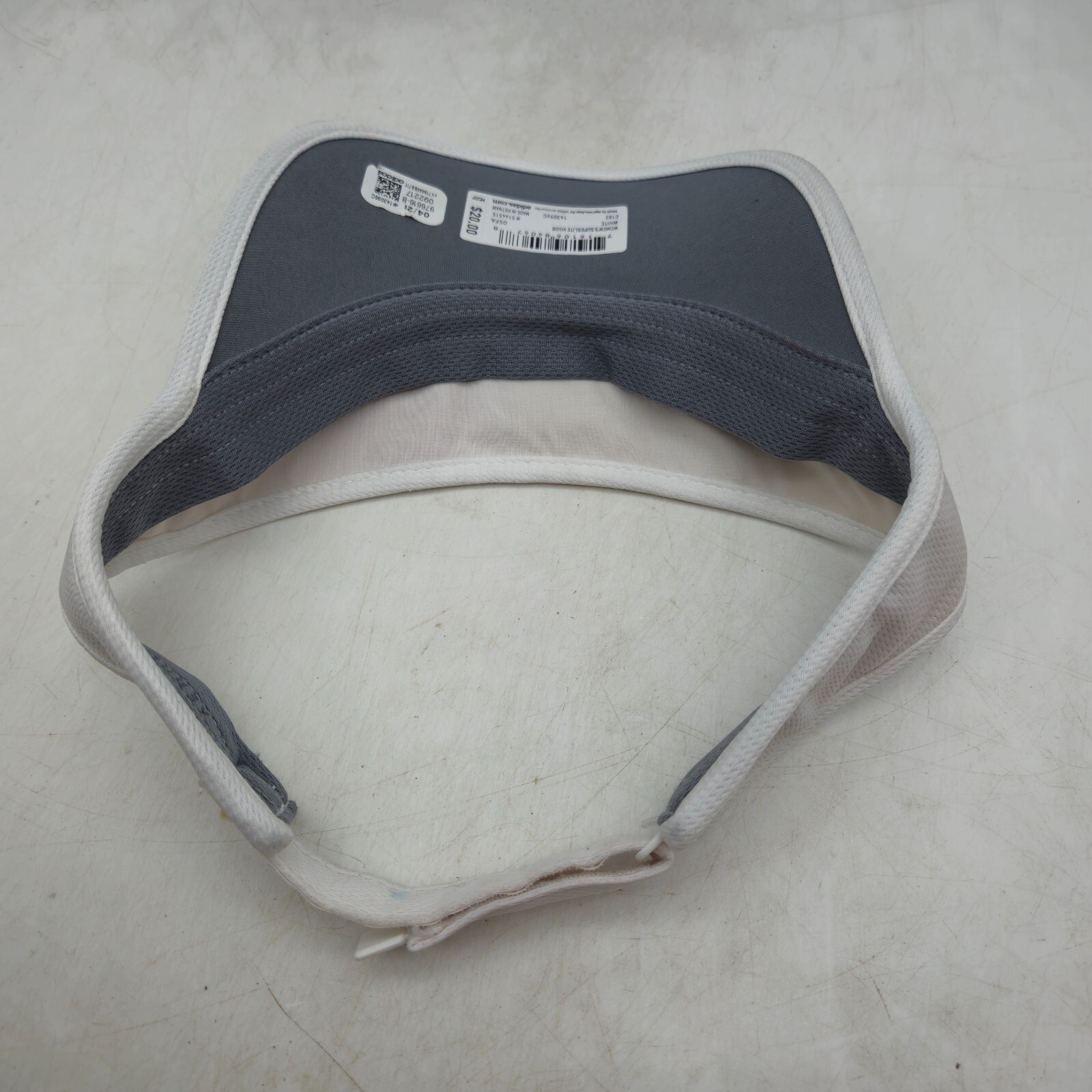 Adidas Strapback Visor Hat Cap White Aeroready Go… - image 9