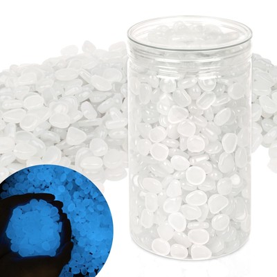 1000Pcs Glow In The Dark Rocks Outdoor Decorations Stones Small Luminous Pebbles